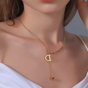 New Capital Initial Letter Necklaces For Women 18k gold plated